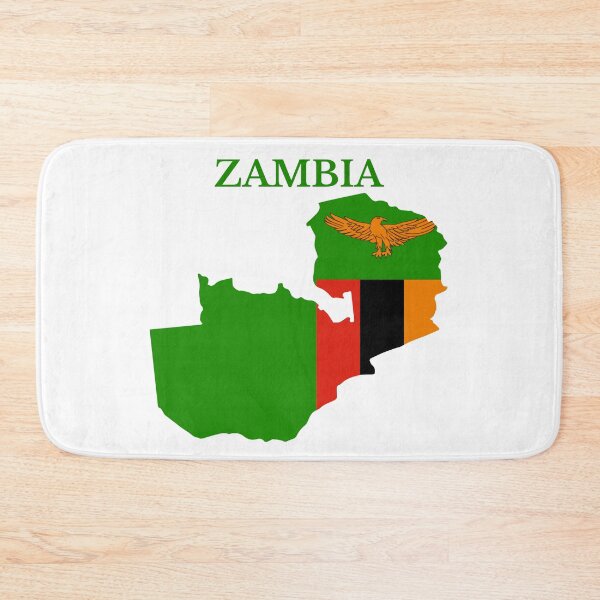 Item preview, Zambia Map Flag designed and sold by marosharaf.