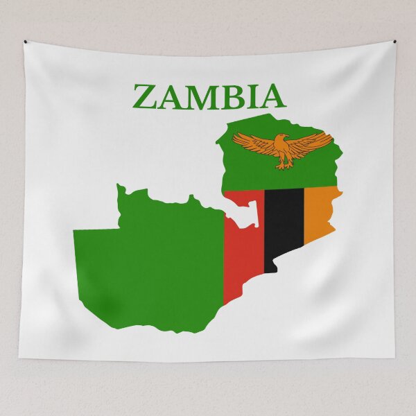 Item preview, Zambia Map Flag designed and sold by marosharaf.