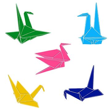 Artwork thumbnail, Origami Bird Sticker Pack by JenniferMakesIt