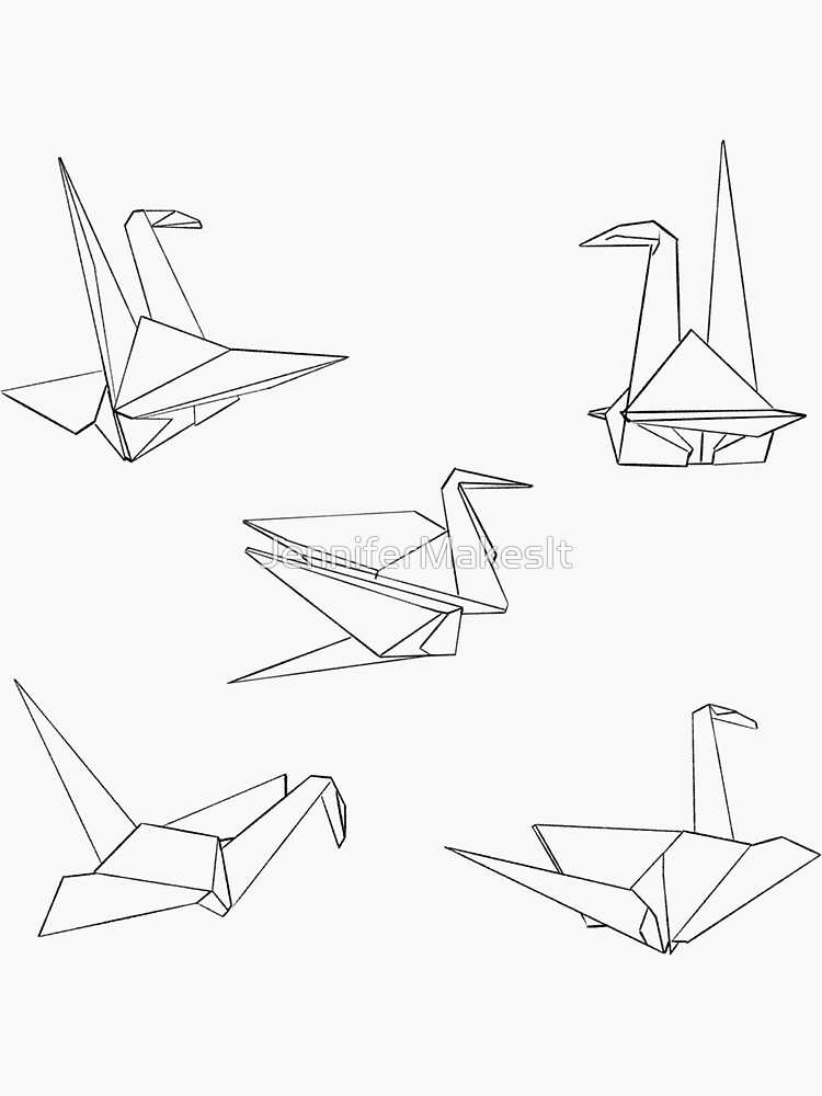 Origami Bird Sticker Pack 2 by JenniferMakesIt