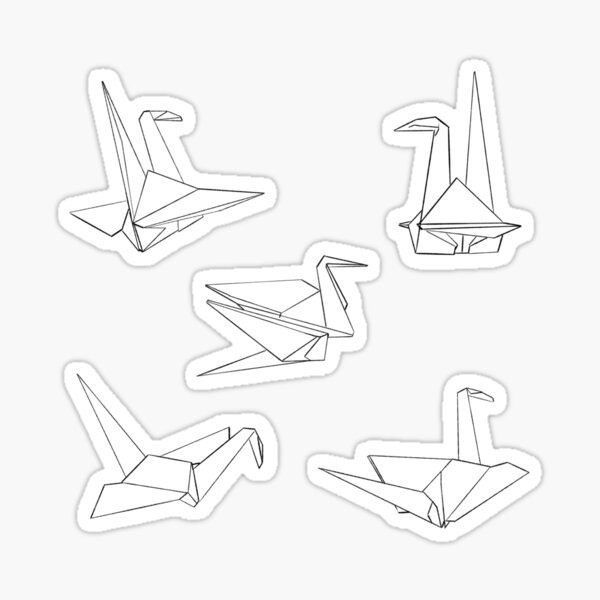 Origami Bird Sticker Pack 2 Sticker