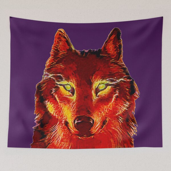 Item preview, Wolf with green shining eyes designed and sold by helenkaiy.