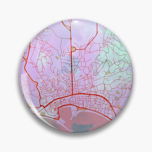 Item preview, Cannes France Street Map Art Watercolor Pink World designed and sold by IvonDesign.