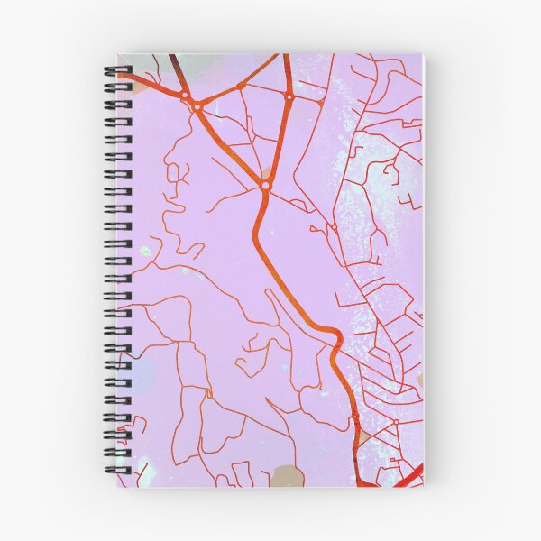 Item preview, Cannes France Street Map Art Watercolor Pink World designed and sold by IvonDesign.