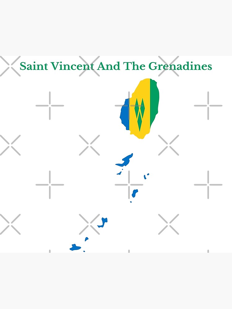 Saint Vincent and the Grenadines Map Flag Poster for Sale by MKCoolDesigns  MK