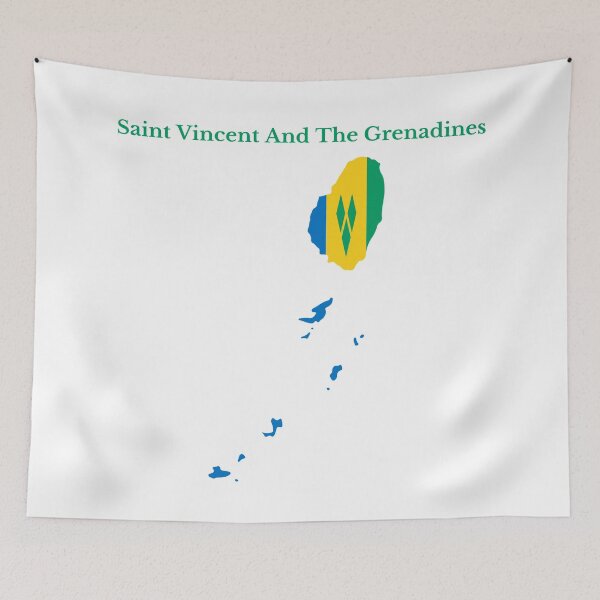 Item preview, Saint Vincent and the Grenadines Map Flag designed and sold by marosharaf.
