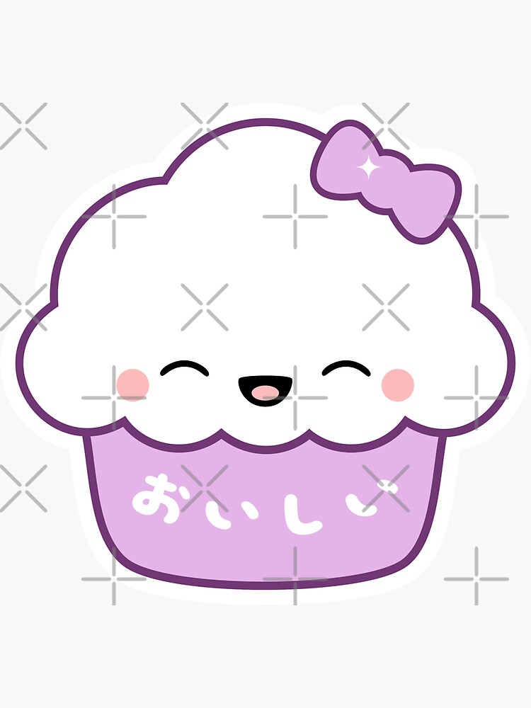 Cute Strawberry Cupcake Sticker for Sale by sugarhai