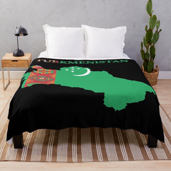 Item preview, Turkmenistan Map Flag designed and sold by marosharaf.