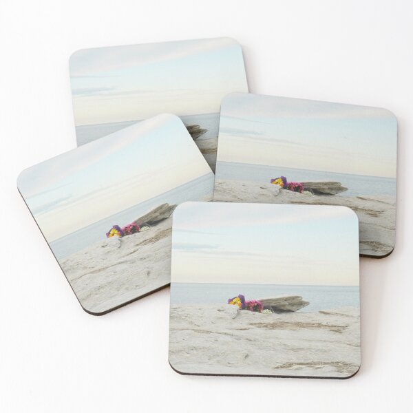 Item preview, Flowers on scenic cliff by the ocean designed and sold by metalbeifong.