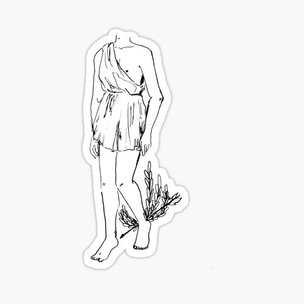 achilles - black Sticker