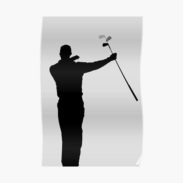 "TIGER WOODS CLUB TWIRL | SILHOUETTE GOLFER | GOLF" Poster by