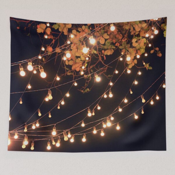 Item preview, Lights draping off the Tree with a Black Sky in the background designed and sold by ea-photos.
