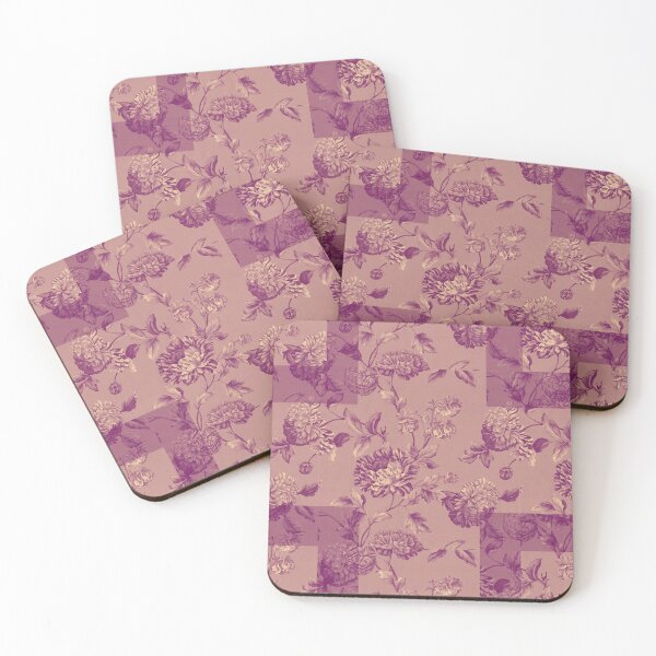 Item preview, royal mauve cream Floral designed and sold by ItezaPatterns.