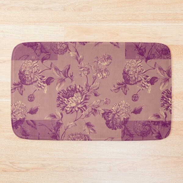 Item preview, royal mauve cream Floral designed and sold by ItezaPatterns.