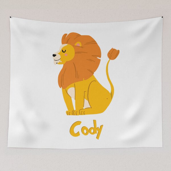 Item preview, Cody Lion Baby Boy Wild Animal Name designed and sold by HelloFromAja.
