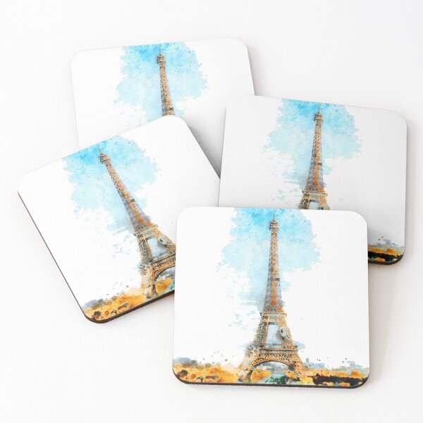 Item preview, Paris Eiffel tower watercolor painting designed and sold by Stylizing4You.