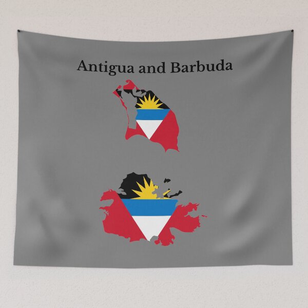 Item preview, Antigua and Barbuda Map Flag designed and sold by marosharaf.