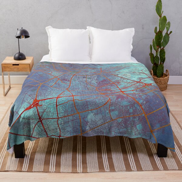 Item preview, Casablanca Morocco Street Map Art Watercolor Apocalyptic designed and sold by IvonDesign.