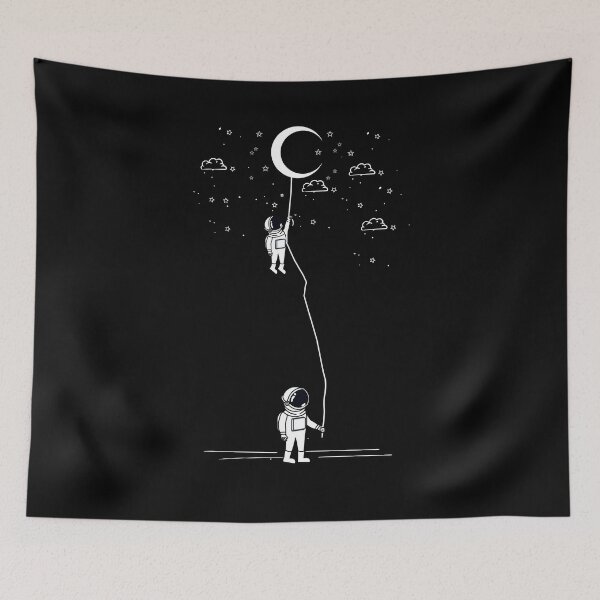 Item preview, Astronaut climbing moon designed and sold by bestshirtdesign.