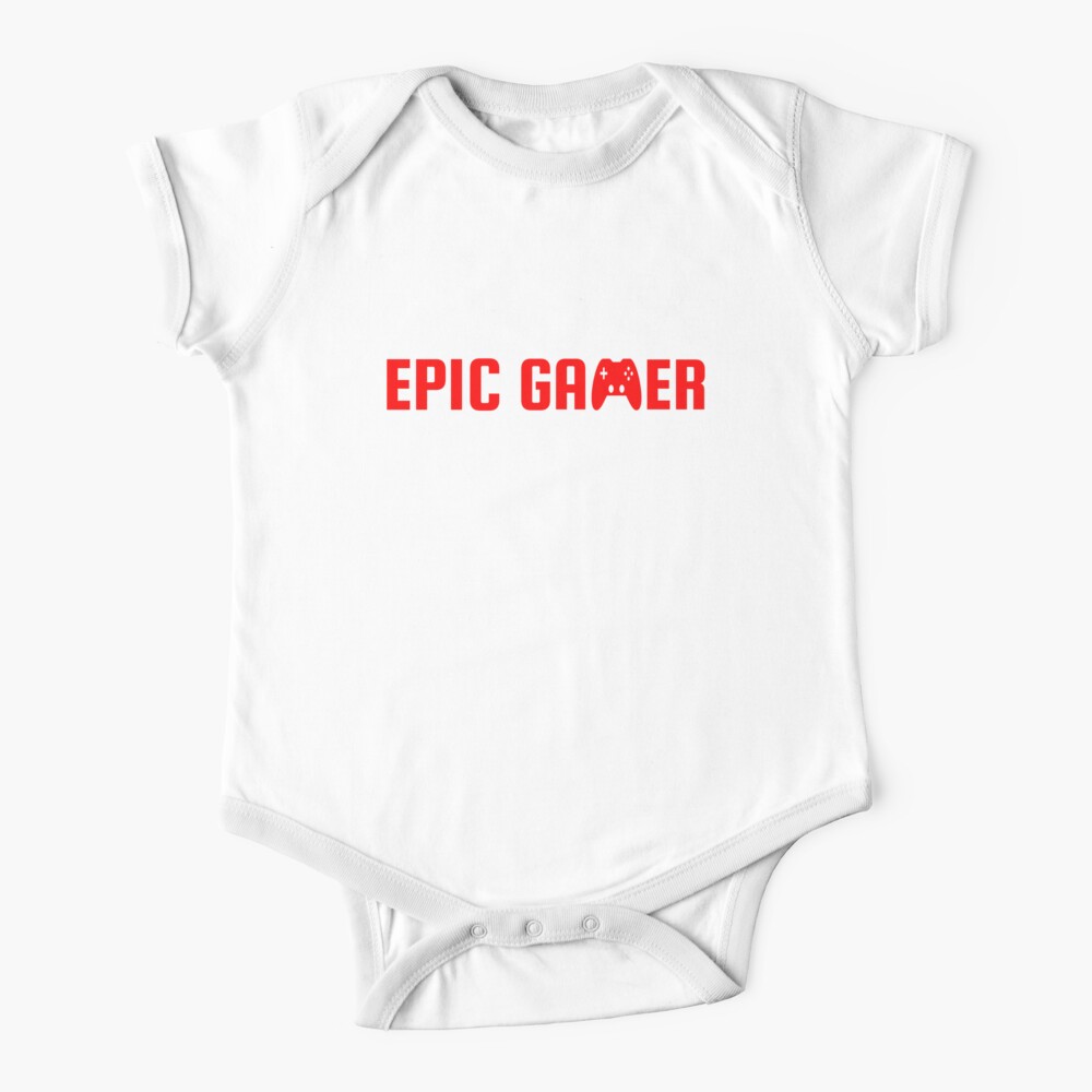 Epic Gamer Forever Baby One Piece By Imankelani Redbubble - roblox finn mccool face t shirt by zenappuk redbubble