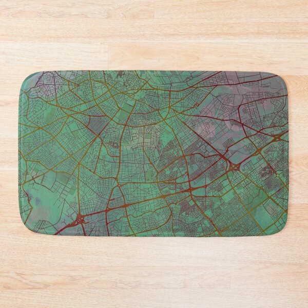 Item preview, Casablanca Morocco Street Map Art Watercolor Green Planet designed and sold by IvonDesign.