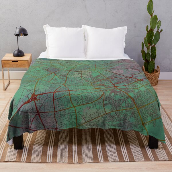Item preview, Casablanca Morocco Street Map Art Watercolor Green Planet designed and sold by IvonDesign.