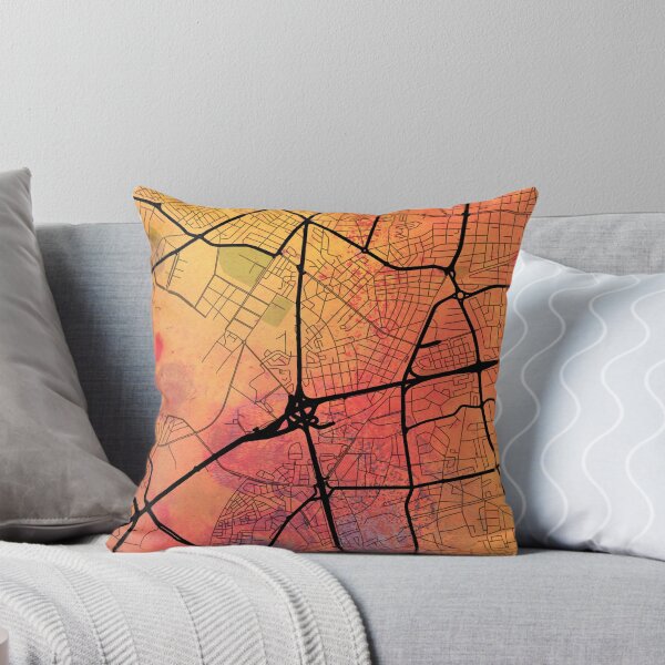 Item preview, Casablanca Morocco Street Map Art Watercolor Lava Explosion designed and sold by IvonDesign.