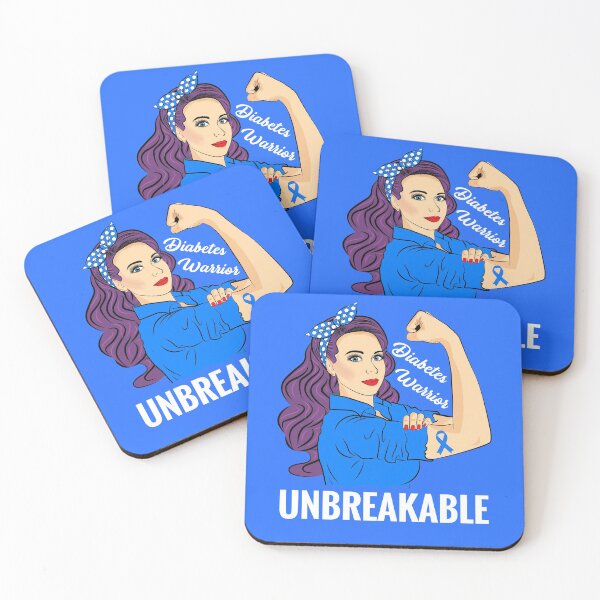 Item preview, Diabetes Awareness Warrior Unbreakable designed and sold by ZNOVANNA.