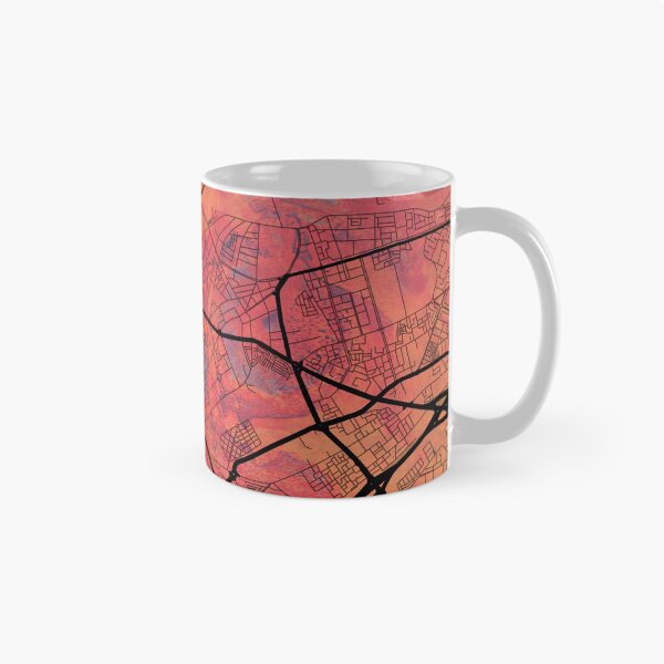 Item preview, Casablanca Morocco Street Map Art Watercolor Lava Explosion designed and sold by IvonDesign.
