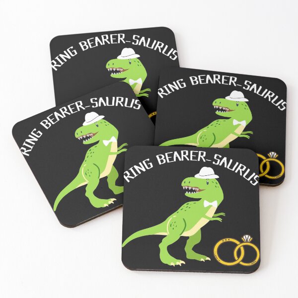 Item preview, Dinosaur Ring Bearer product, Wedding Party print designed and sold by Lisbob.