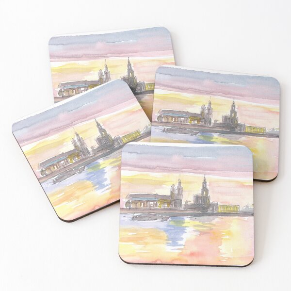 Item preview, Dresden Historic Waterfront with Landmarks designed and sold by artshop77.