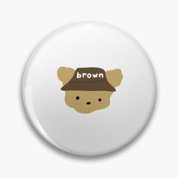 Item preview, Cute Brown Bear in bucket hat designed and sold by dainostickers.