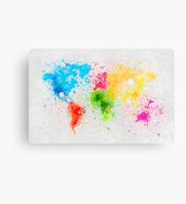 world map painting Metal Print
