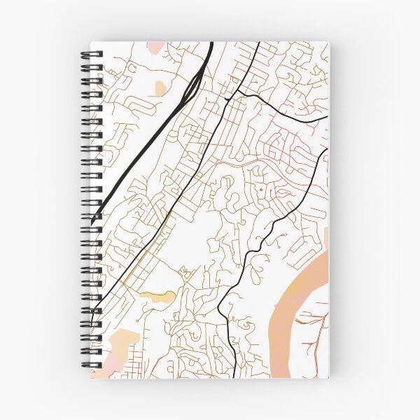 Artikelvorschau, Chattanooga Tennessee Straßenkarte Kunst Aquarellfarbe entworfen und verkauft von IvonDesign.