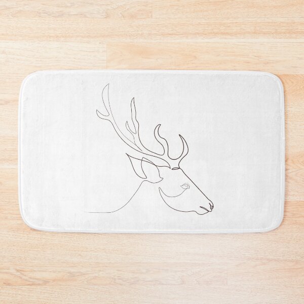 Item preview, Continuous line deer wildlife nature simple Christmas illustration one line hand drawn designed and sold by Momixzaaa.