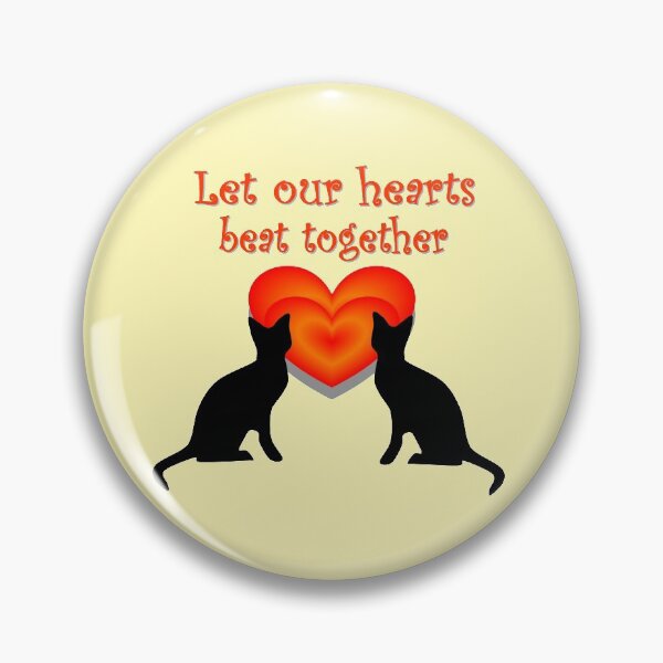 Item preview, A pair of cats, let our hearts beat together designed and sold by helenkaiy.