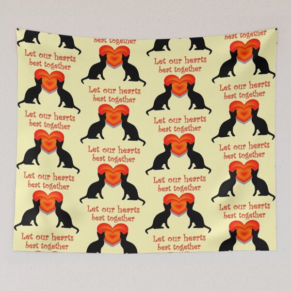 Item preview, A pair of cats, let our hearts beat together designed and sold by helenkaiy.