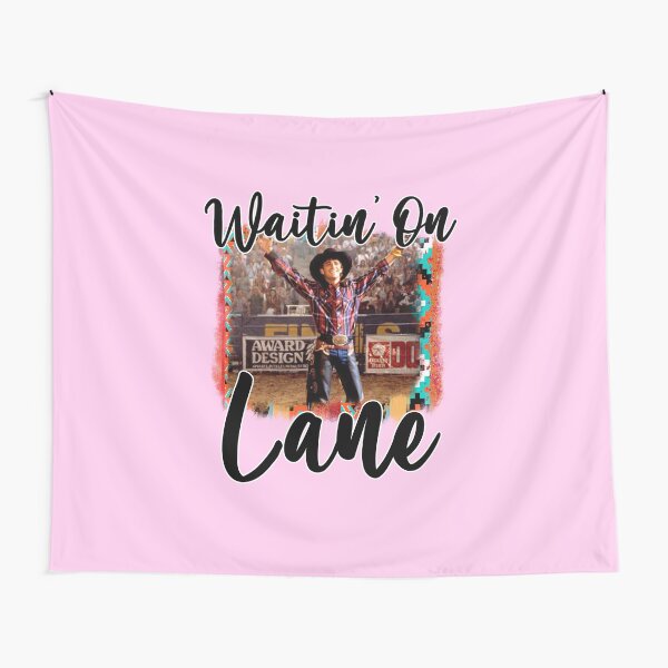 Waitin on lane funny cute 8 seconds cowboy cowgirl rodeo bull rider riding frost movie gift country Tapestry
