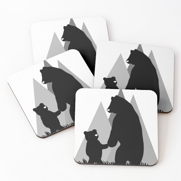 Item preview, Bears in front of mountain designed and sold by MeerkatArt.
