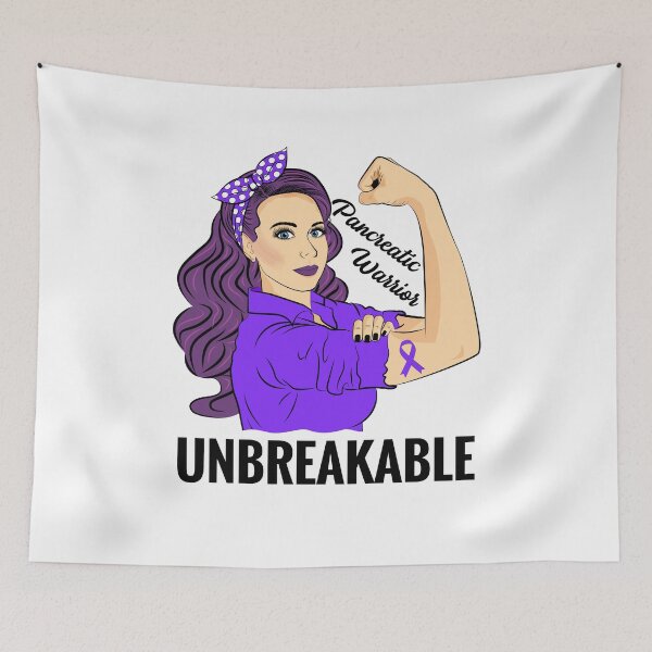 Item preview, Pancreatic Cancer Warrior Unbreakable Awareness designed and sold by ZNOVANNA.