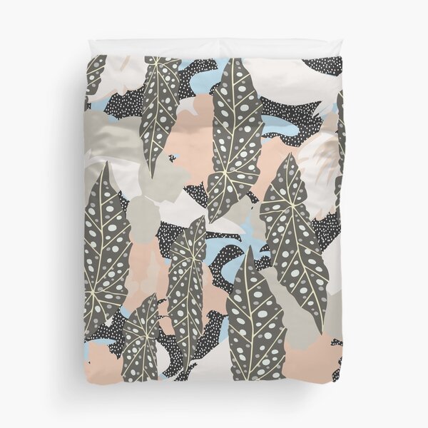 Begonia Maculata Leaves Duvet Cover