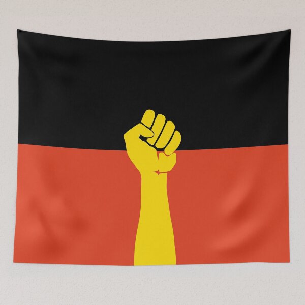 Item preview, Black Power Fist - Aborigines designed and sold by ValentinaHramov.