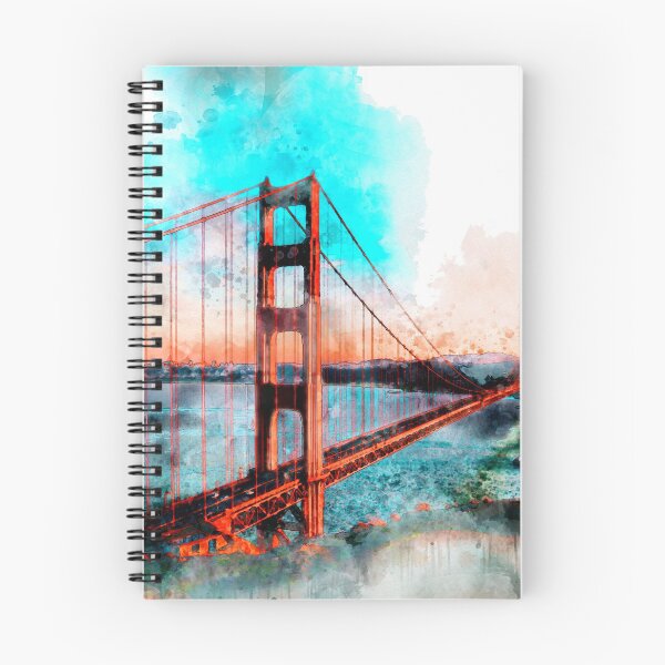 Item preview, Golden Gate Bridge watercolor painting designed and sold by Stylizing4You.