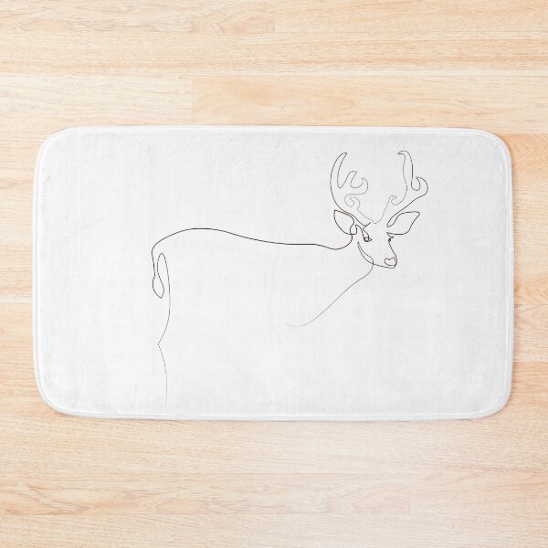 Item preview, Continuous line deer wildlife nature simple Christmas illustration one line hand drawn designed and sold by Momixzaaa.