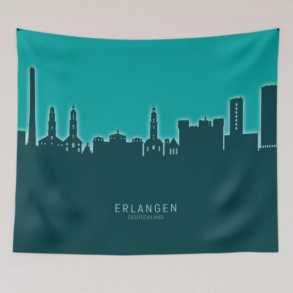 Item preview, Erlangen Germany Skyline designed and sold by ArtPrints.