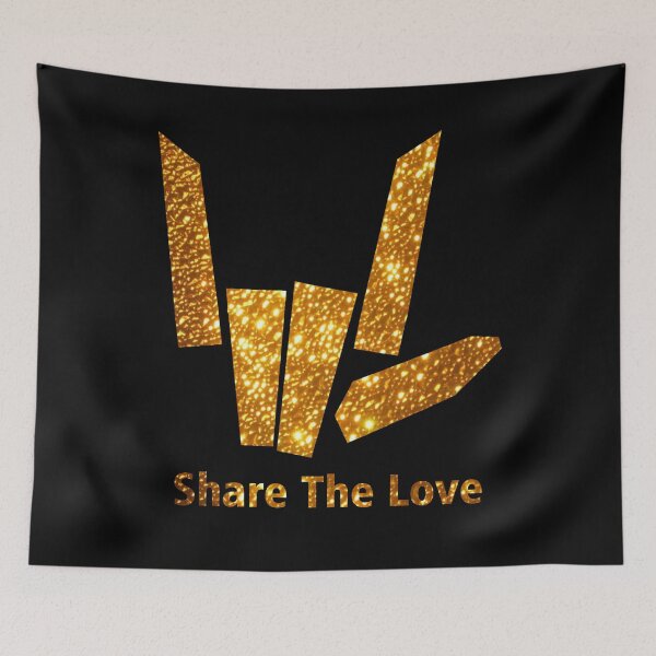 Item preview, Glitter gold share the love designed and sold by konohadesign.