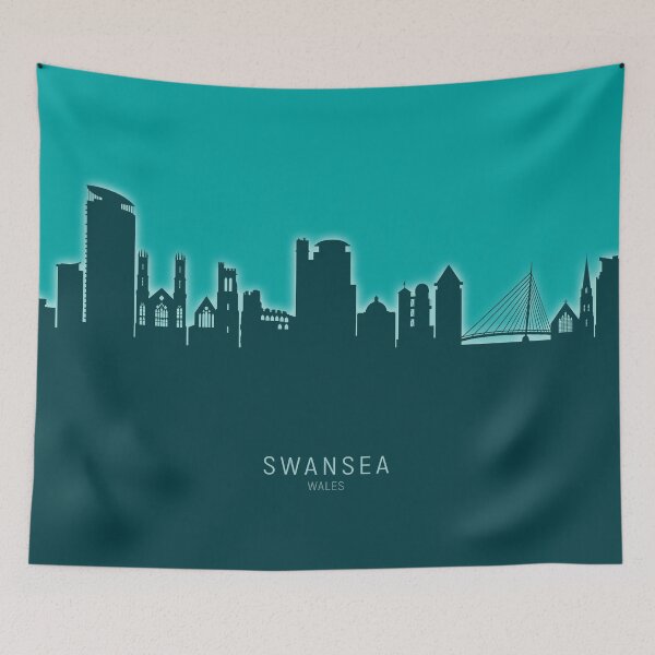 Item preview, Swansea Wales Skyline designed and sold by ArtPrints.