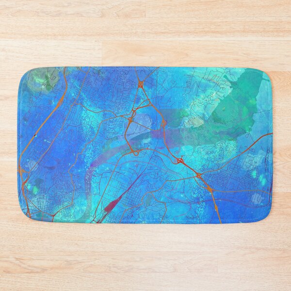 Item preview, Chattanooga Tennessee Street Map Art Watercolor Blue Lounge designed and sold by IvonDesign.