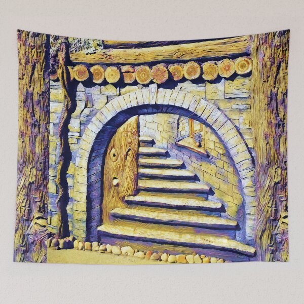 Item preview, Entrance to a forest home designed and sold by helenkaiy.