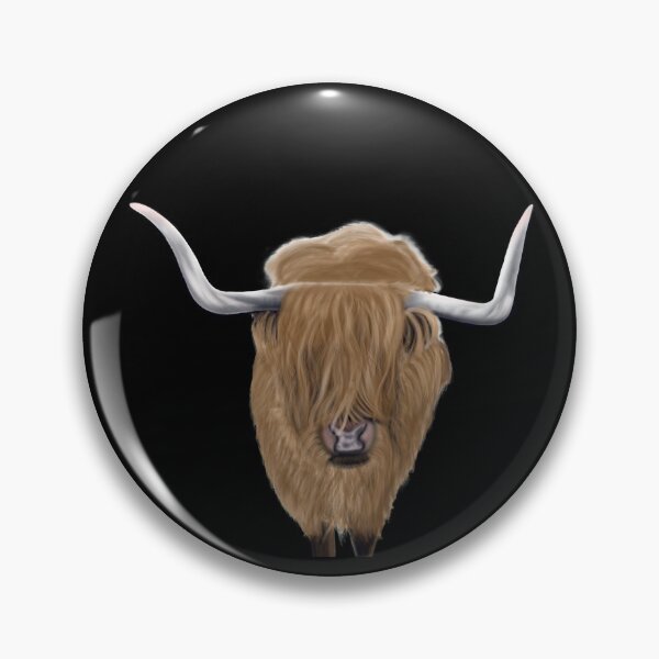 Item preview, loveable Highland Cow illustration designed and sold by wdyoungblood.